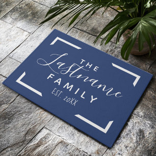 Paillasson Accueil personnalisé - bleu marine CAN CHANGE COUL
