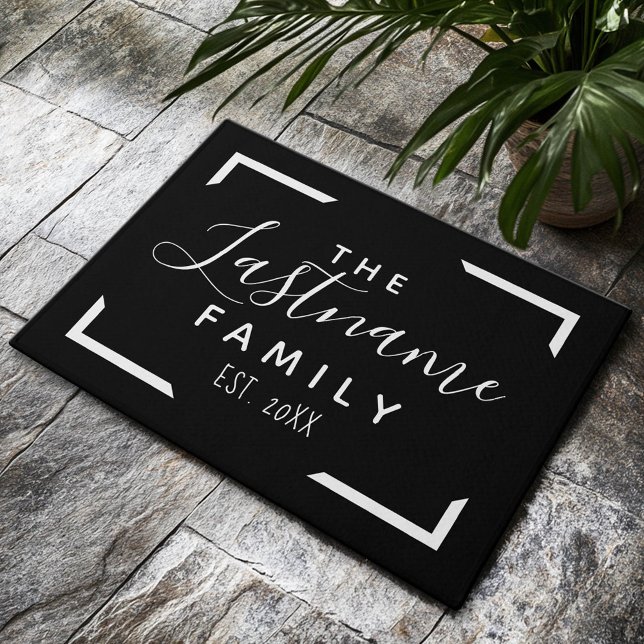 Paillasson Accueil personnalisé de la famille - PEUT CHANGER  (Custom Welcome Mat)
