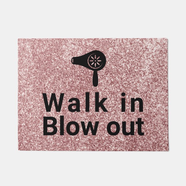 Paillasson Accueil rose de salon de parties scintillantes (Devant)