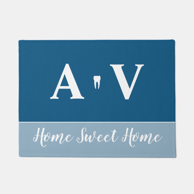 Paillasson Accueil Sweet Home Monogram Tooth (Devant)