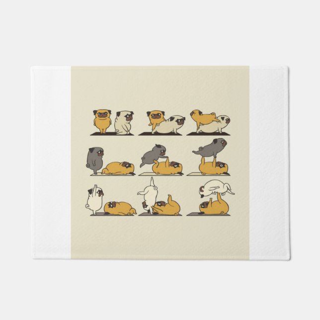 Paillasson Acroyoga avec le Carlin Pose Yoga (Devant)