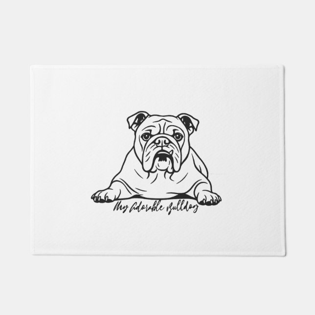 Paillasson Adorable Bulldog (Devant)
