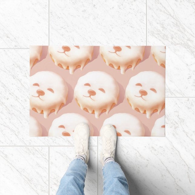 Paillasson Adorable Donut Visage Chien (Intérieur)