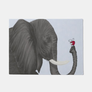 Paillasson Adorable éléphant et mignonne coccinelle