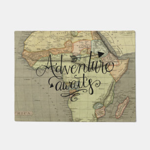 Paillasson Adventure Await Old World Map Doormat