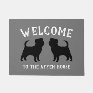 Paillasson Affenpinscher Chien Silhouettes de bienvenue perso