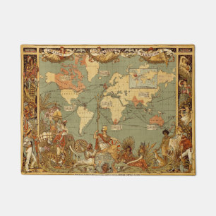 Paillasson Affiche de la carte du monde de l'Empire britanniq