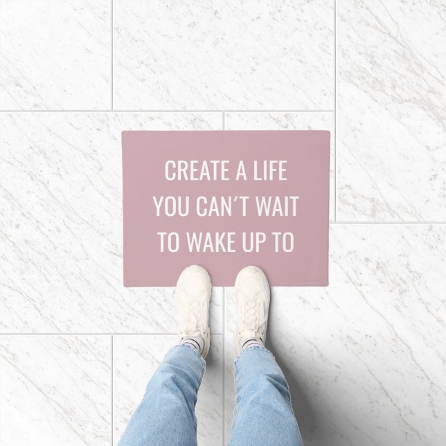 Paillasson Affirmation Motivation Intérieur Accueil Rose (Intérieur)