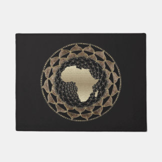 Paillasson Africa in a Gold and Bronze Motifs