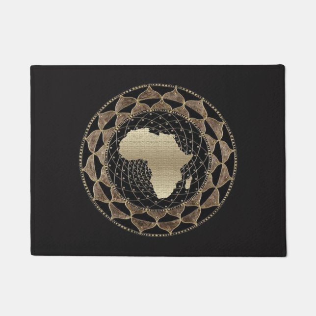 Paillasson Africa in a Gold and Bronze Motifs (Devant)