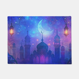 Paillasson Aïd Moubarak Magie Arabian Nights Croissant Bleu A