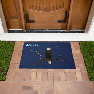 Paillasson Aigle Et Drapeau De L'Alaska