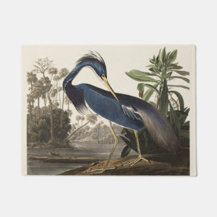 Paillasson Aigrette de Louisiane vintage Audubon Art ornithol