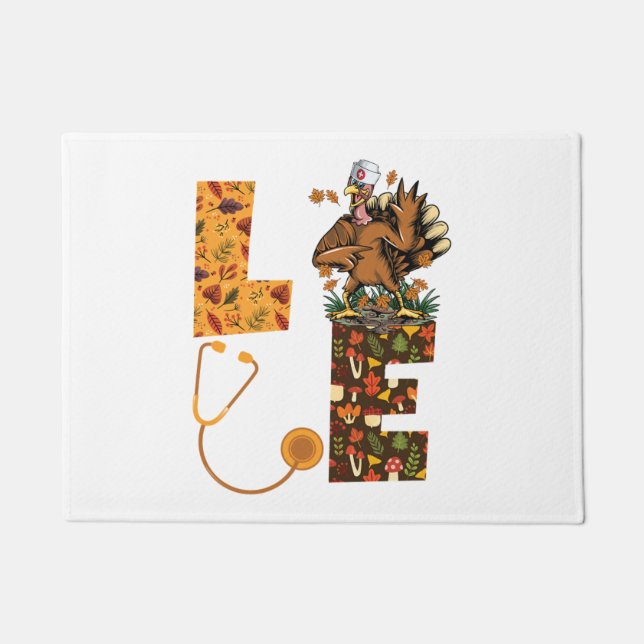 Paillasson Aimer Turquie Stethoscope Infirmière Vie Thanksgiv (Devant)