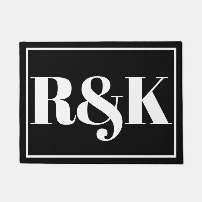 Paillasson Ajouter les initiales du mât de porte (Devant)