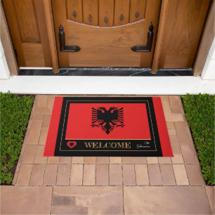 Paillasson Albanie et Albanie - Flag house mats/sports Bienve