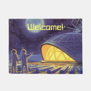 Paillasson Aliens vintages de la science-fiction sur la lune