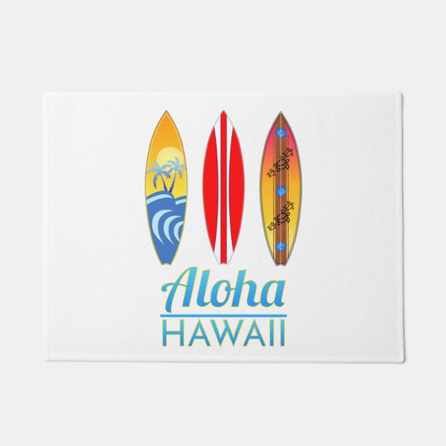 Paillasson Aloha planches de surf d'Hawaï (Devant)