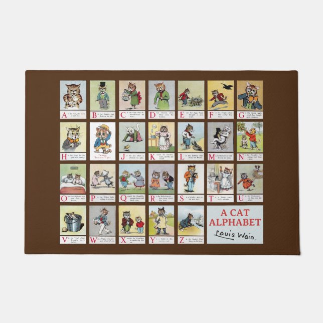 Paillasson Alphabet de chat, Louis Wain (Devant)