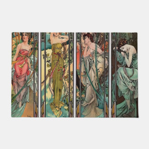 Paillasson Alphonse Mucha art, Art nouveau, vintage, femmes,