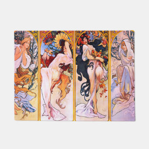 Paillasson Alphonse Mucha - Quatre Saisons