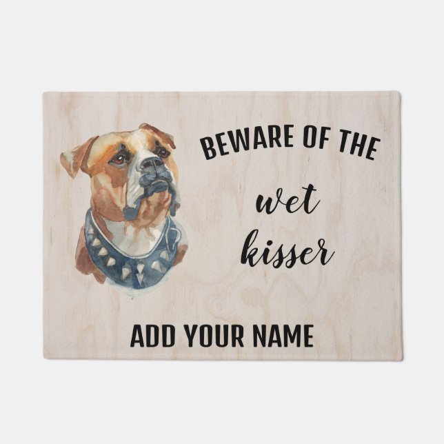 Paillasson American Bulldog Photo Porte Mat personnalisée (Devant)