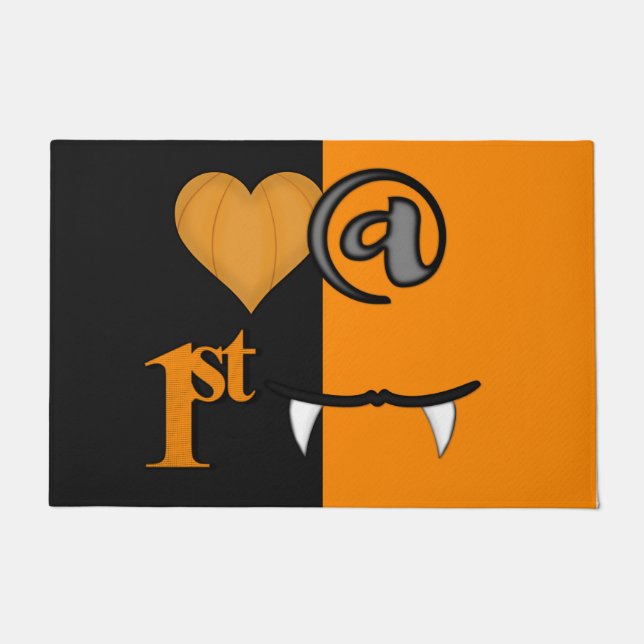 Paillasson Amour au premier coup de Halloween (Devant)