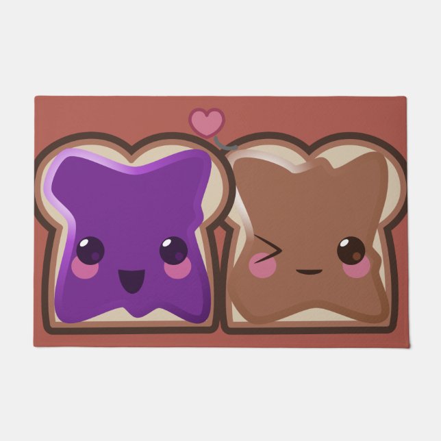 Paillasson Amour de beurre et de gelée d'arachide (Devant)