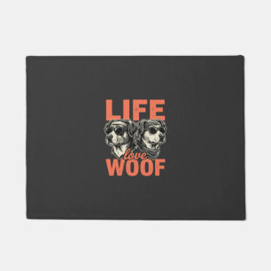 Paillasson Amour de la vie Woof amateur de chiens