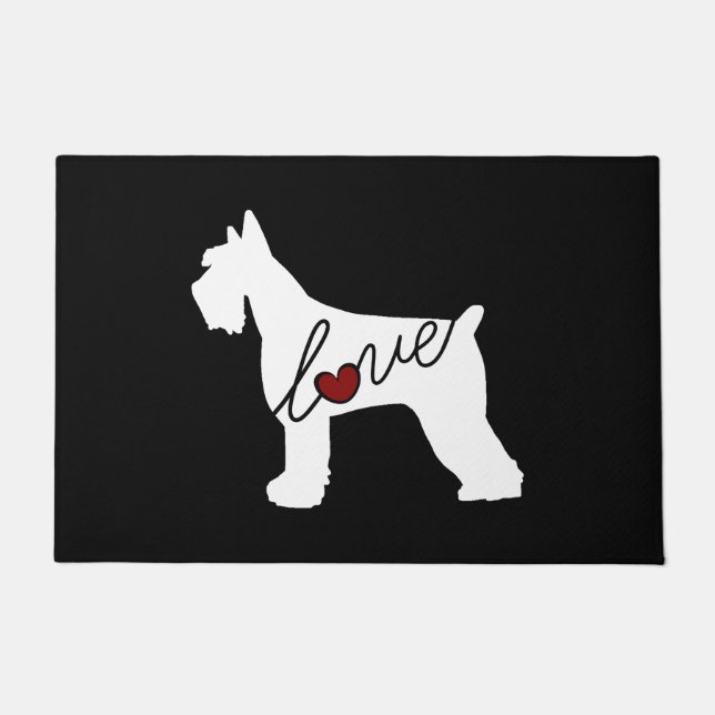 Paillasson Amour de Schnauzer (Schnauzer géant) (Devant)