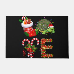 Paillasson amour tortue lumières de noël a conduit santa chap