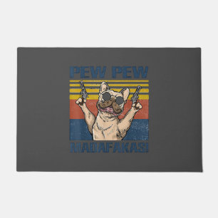 Paillasson Amoureux de les chiens   Bulldog Pew Pew Madafakas