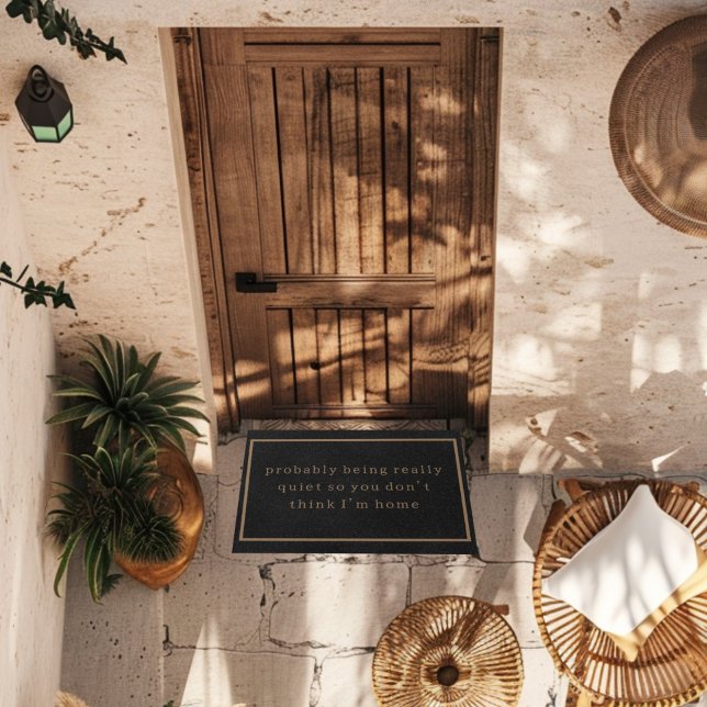 Paillasson Amusant Introvert détendu Noir tendance Simple (Créateur téléchargé)