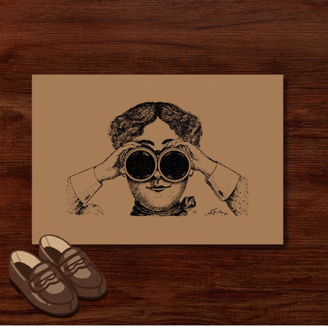 Paillasson Amusant Introverti Antisocial Vous Regarder (Add humor and originality to your entrance with this funny "watching you" doormat!)