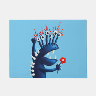 Paillasson Amusant Monster Flower Blue