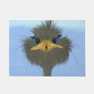 Paillasson Amusant Ostrich George Et Mignonne Ladybug