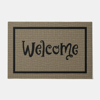 Paillasson Amusement saisonnier Faux de chute Burlap Welcome