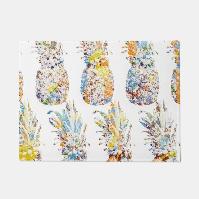Paillasson Ananas coloré Imprimer (Devant)