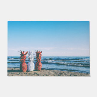 Paillasson Ananas colorés sur la plage