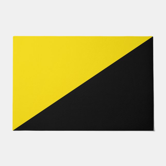 Paillasson Anarcho capitalisme drapeau anarchie symbole jaune (Devant)