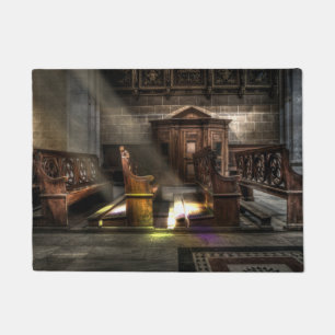 Paillasson Ancien banc de l'église en bois avec Kneeler