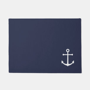 Paillasson Ancre bleue marine