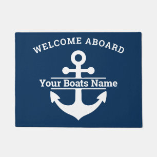Paillasson Ancre du nom du bateau nautique de la marine