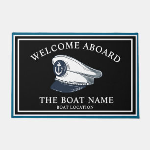 Paillasson Ancre nautique bateau et nom du capitaine, Cadeaux