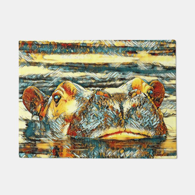 Paillasson AnimalArt_Hippo_001 (Devant)