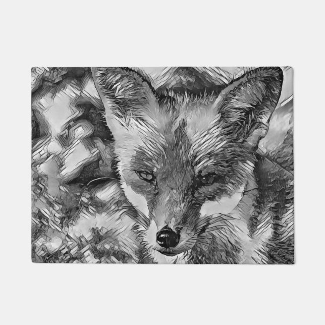 Paillasson AnimalArtBW_Fox_001 (Devant)