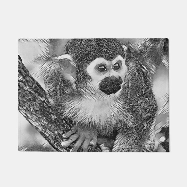 Paillasson AnimalArtBW_Monkey_002 (Devant)