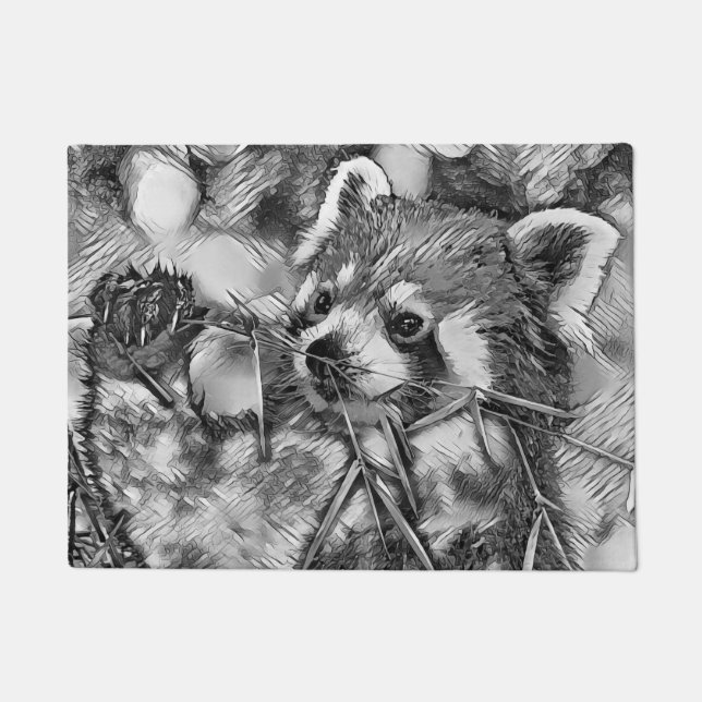 Paillasson AnimalArtBW_RedPanda_001 (Devant)