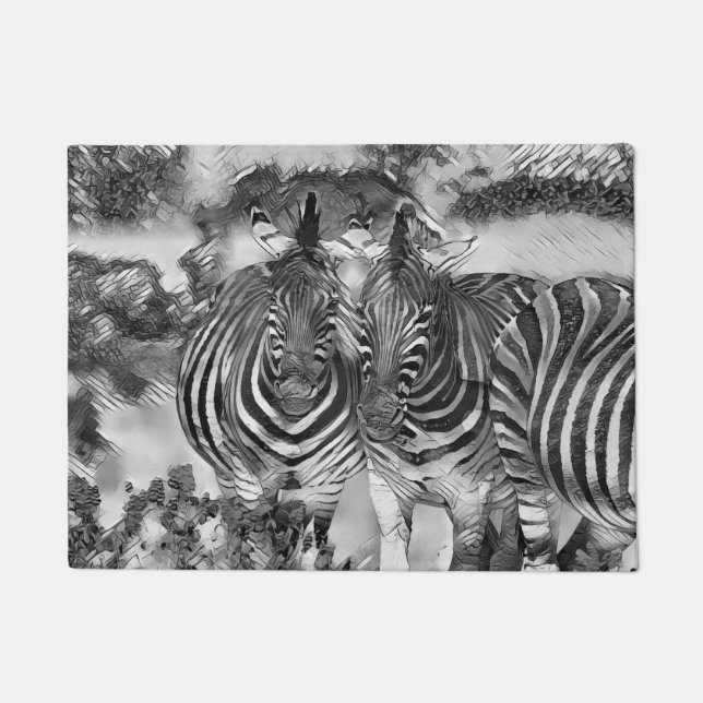 Paillasson AnimalArtBW_Zebra_012 (Devant)