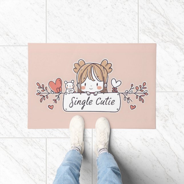 Paillasson Anime Mignonne Célibataire Kawaii (Intérieur)